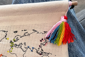How to make a rainbow threads tassel 🌈 DIY