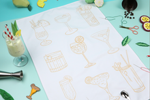 Stitch Your Cocktails Tea Towel - Embroidery Kit