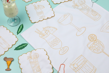 Stitch Your Cocktails Tea Towel - Embroidery Kit