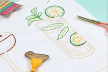 Stitch Your Cocktails Tea Towel - Embroidery Kit
