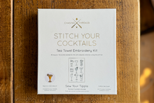 Stitch Your Cocktails Tea Towel - Embroidery Kit