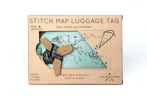 Stitch Map Luggage Tag - Mint
