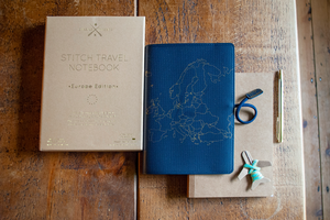 Stitch Europe Travel Notebook Navy (Vegan)
