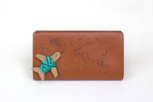 Stitch Travel Wallet - Brown