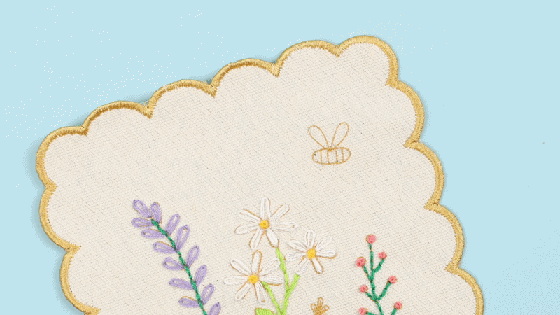 Stitch Your Flowers Coasters - Embroidery Kit