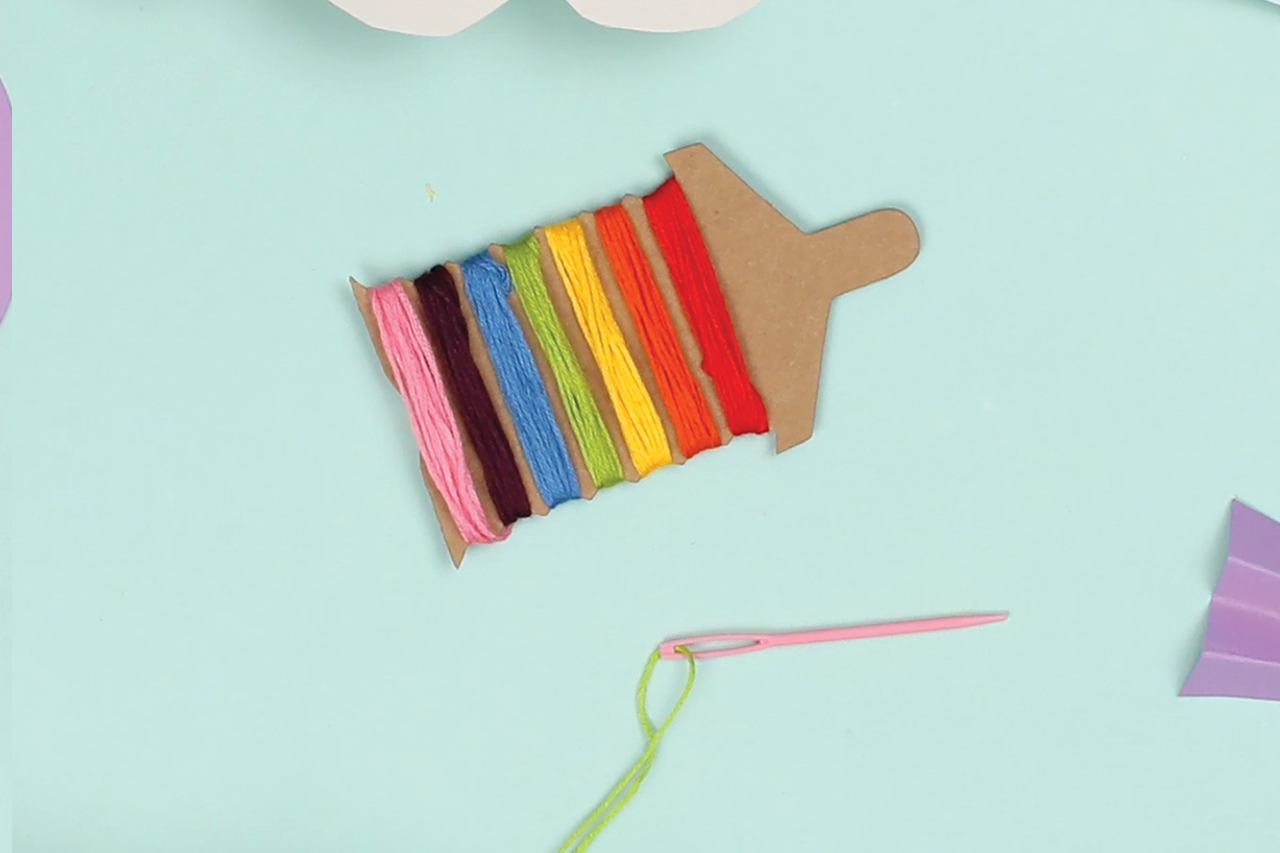 Kids My First Stitch Passport Cover - Light Blue (Vegan)