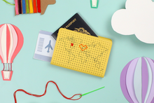 Kids My First Stitch Passport Cover - Yellow (Vegan)