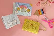 Kids My First Stitch Passport Cover - Light Blue (Vegan)