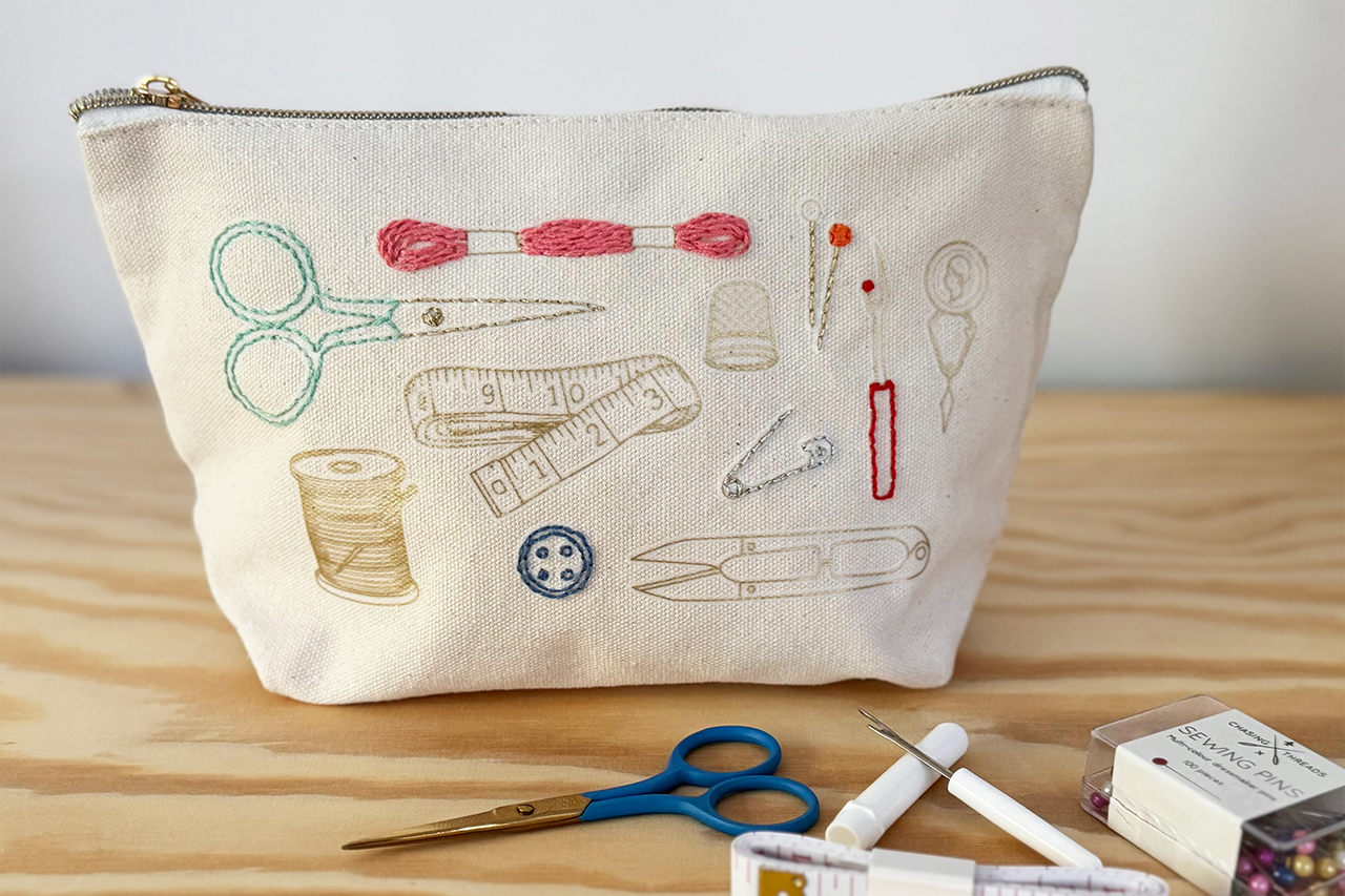 Stitch Your Craft Tools Zip Pouch - Embroidery Kit