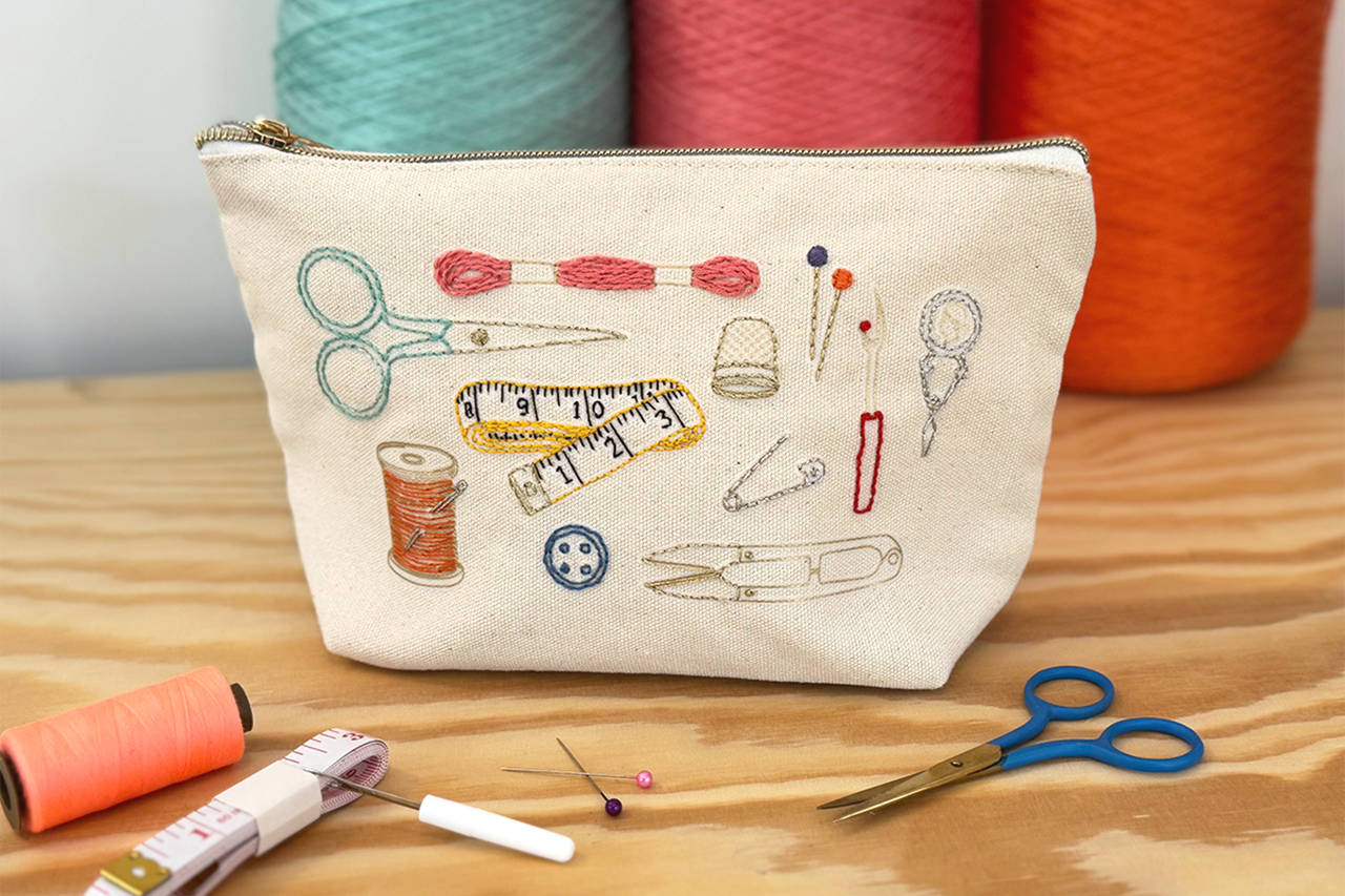 Stitch Your Craft Tools Zip Pouch - Embroidery Kit
