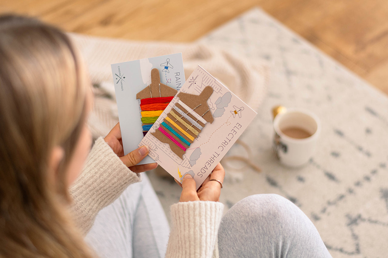 Stitch Your Travels Passport Cover - Navy (Vegan)