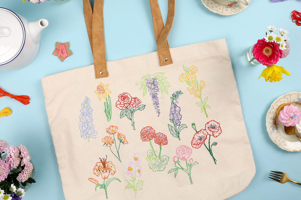 Rechasing Threads Stitch Your Flowers Tote Bag – Chasing Threads
