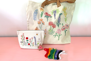 Stitch Your Flowers: Tote & Pouch Bundle