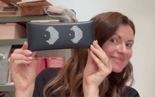 Stitch Glasses Case - Navy with Eyes Design