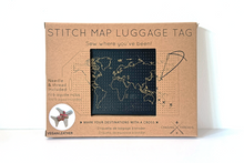 Stitch Map Luggage Tag - Black