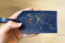 Stitch Map Luggage Tag - Navy