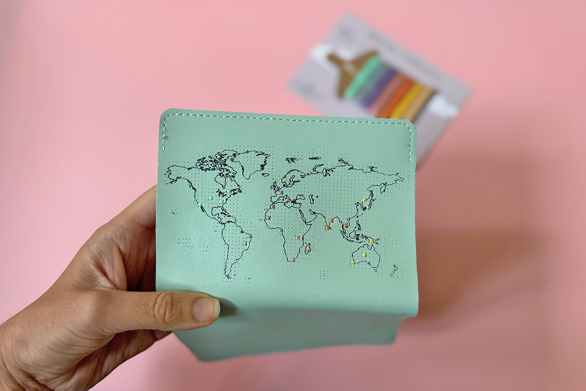 Stitch Your Travels Passport Cover - Mint