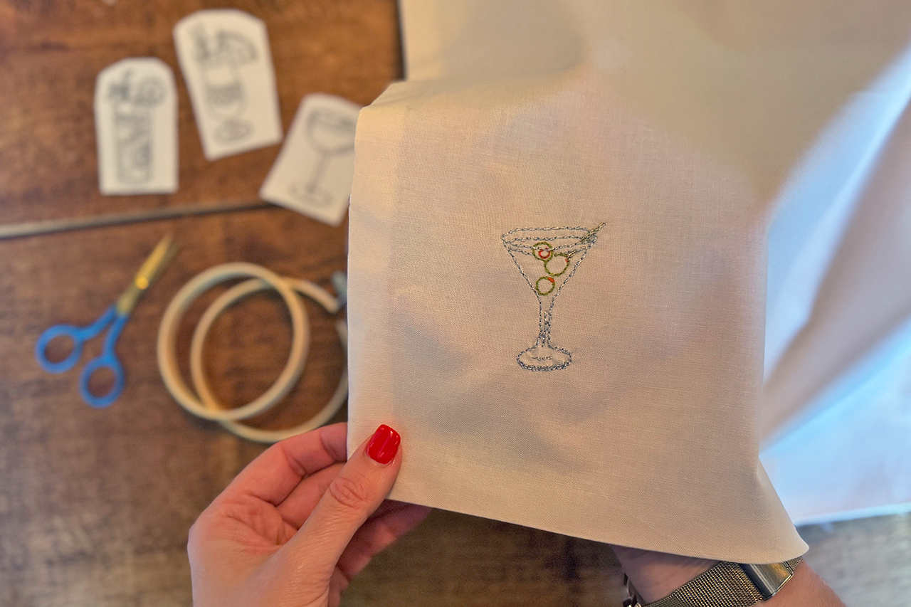 Stick & Stitch Embroidery Kit - Cocktails