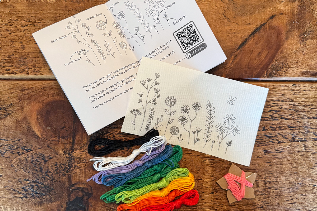 Stick & Stitch Embroidery Kit - Flowers – Chasing Threads