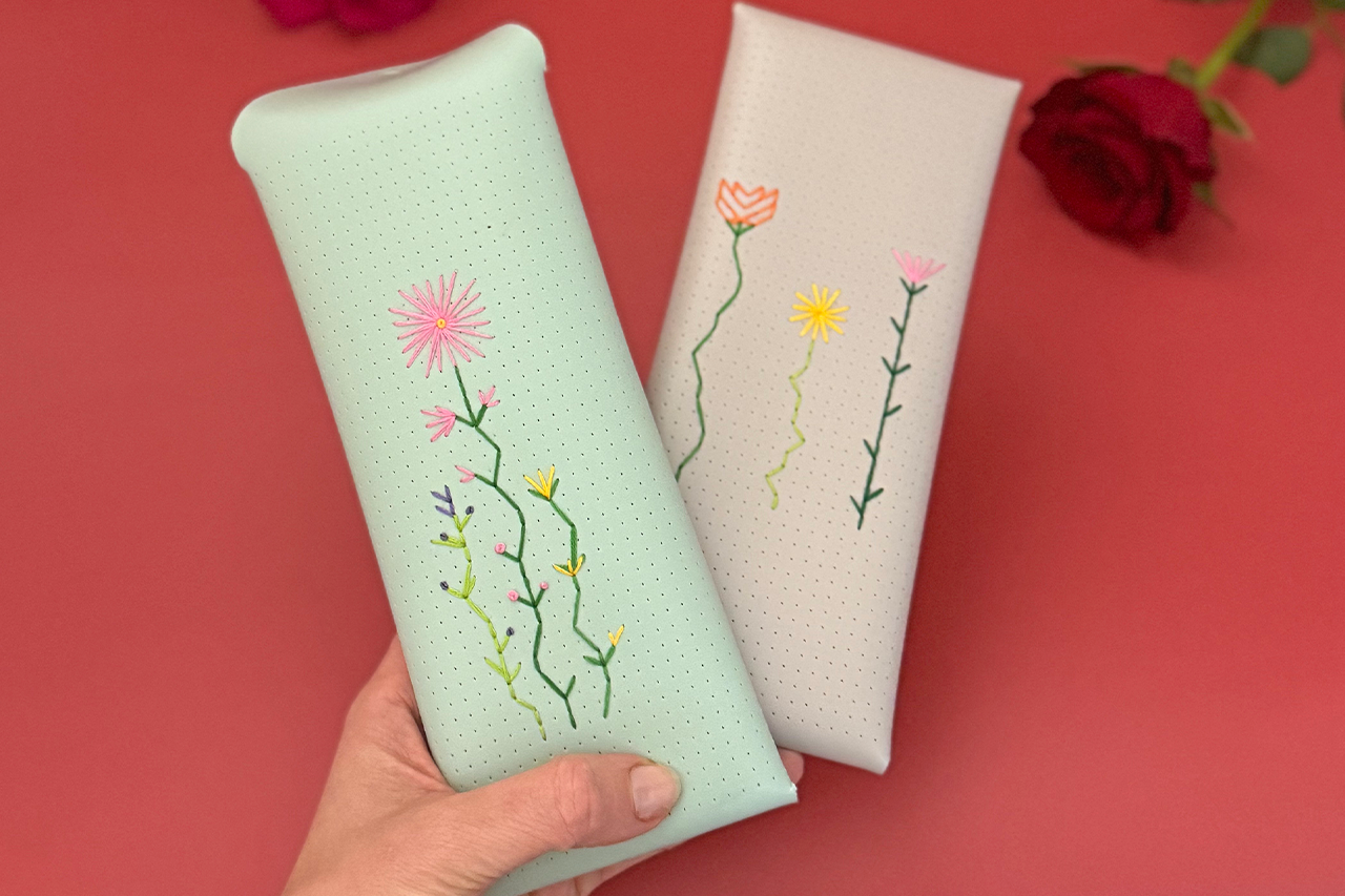 Stitch Pencil Case / Glasses Holder - Mint