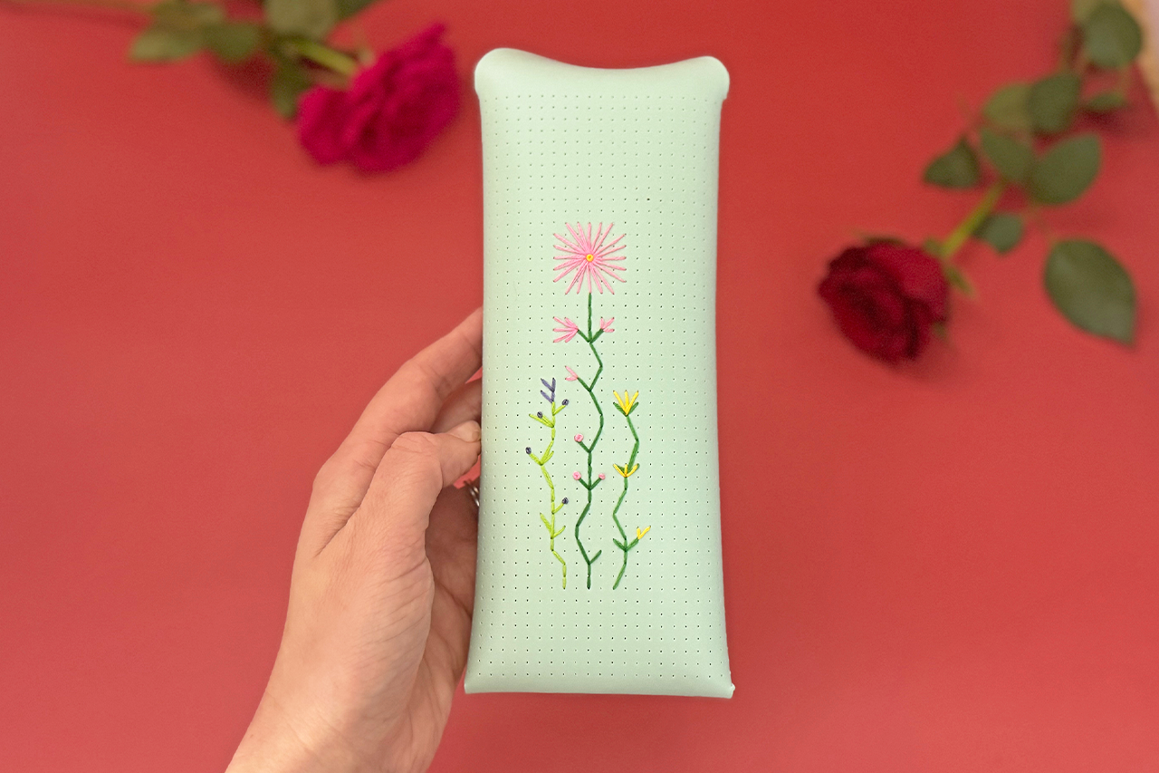 Stitch Pencil Case / Glasses Holder - Mint