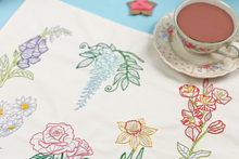 Stitch Your Flowers Tea Towel Embroidery Kit