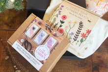 Stitch Your Flowers Pouch & Literary Seeds Gift Set