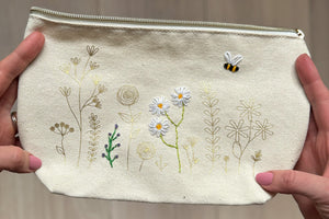 Stitch Your Flowers Zip Pouch