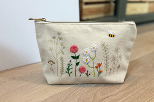 Stitch Your Flowers Zip Pouch