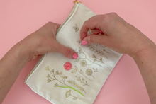 Stitch Your Flowers Zip Pouch