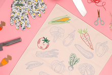 Stitch Your Vegetables Tea Towel