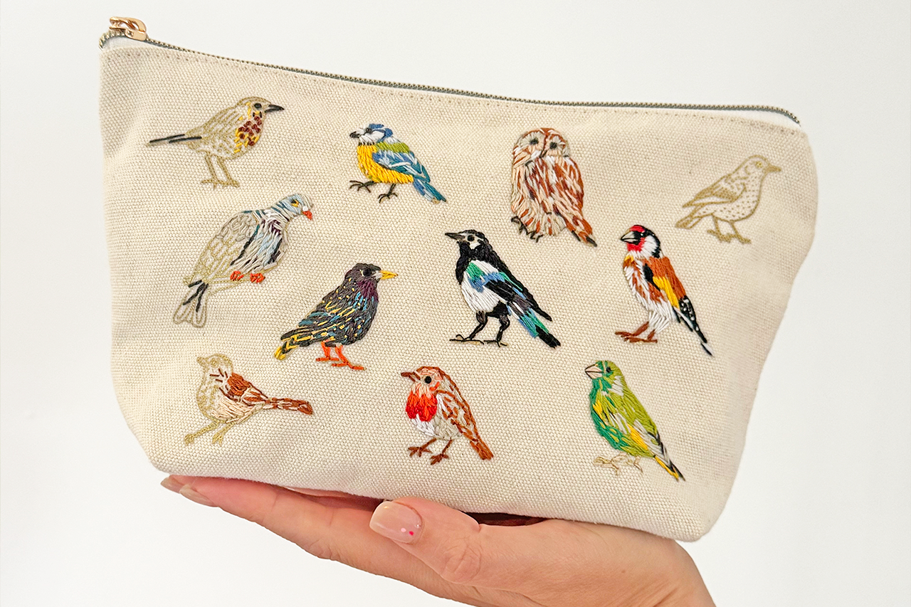 Stitch Your Birds Zip Pouch - Embroidery Kit