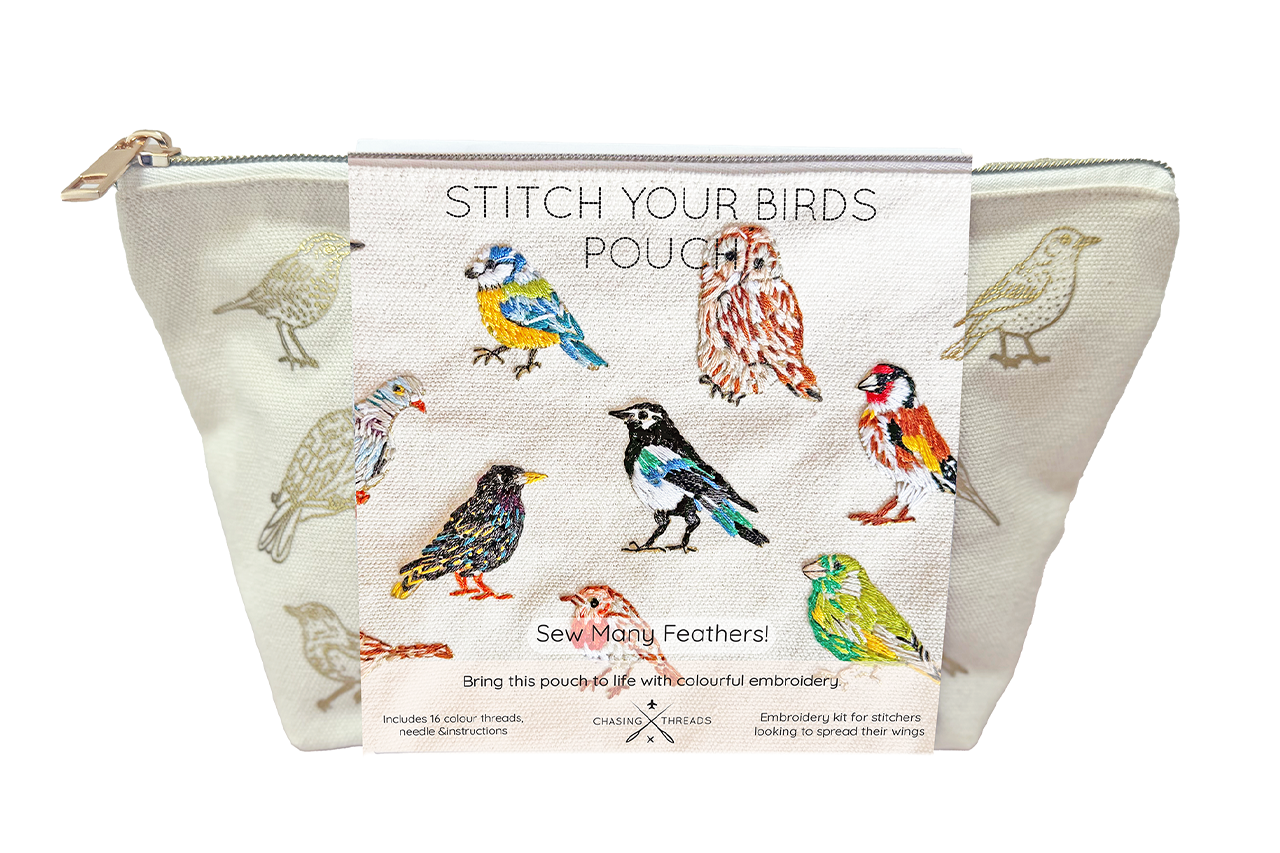 Stitch Your Birds Zip Pouch - Embroidery Kit
