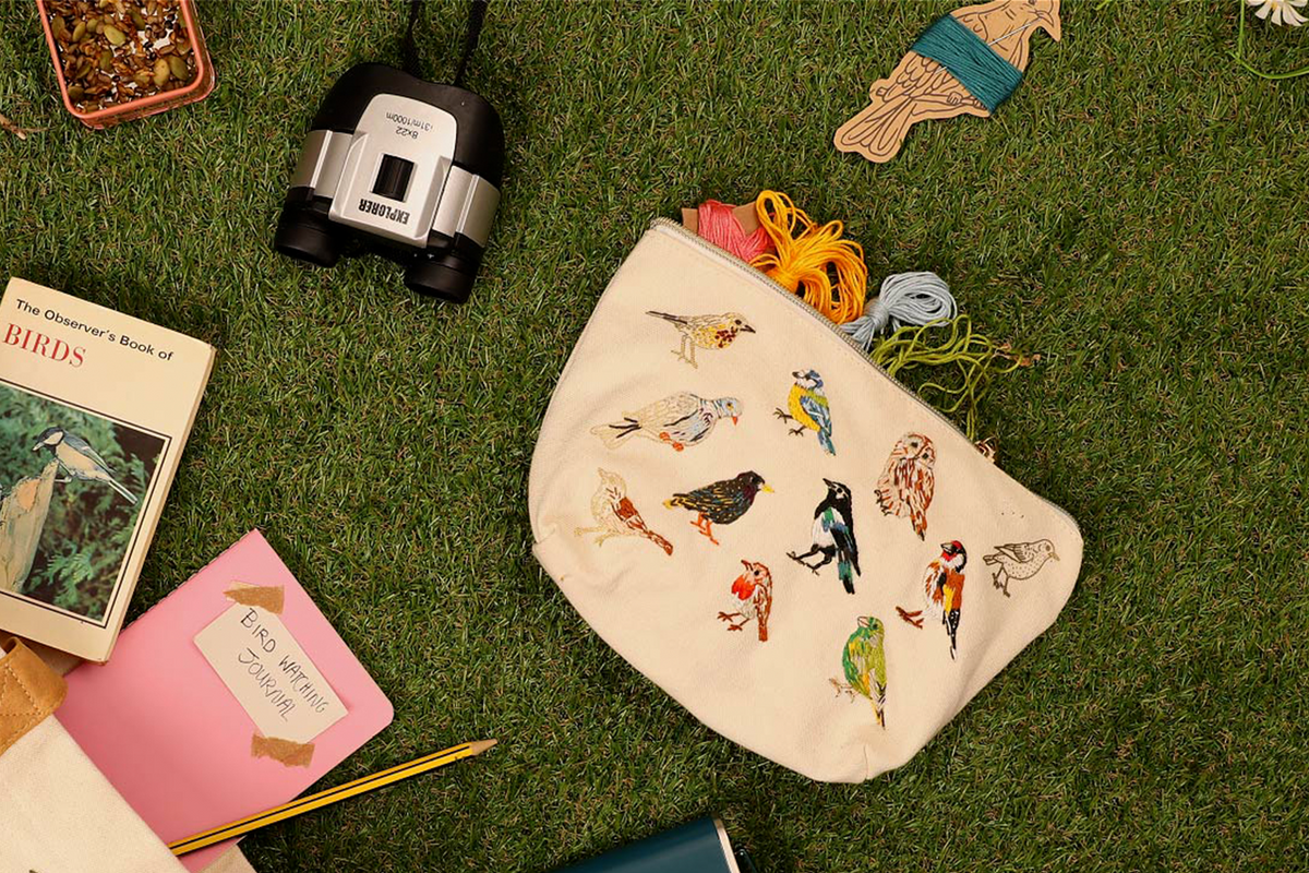 Stitch Your Birds Zip Pouch - Embroidery Kit