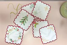 Stitch Your Christmas Cocktails Napkins - Festive Embroidery Kit