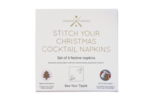 Stitch Your Christmas Cocktails Napkins - Festive Embroidery Kit