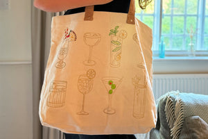 Stitch Your Cocktails Tote Bag