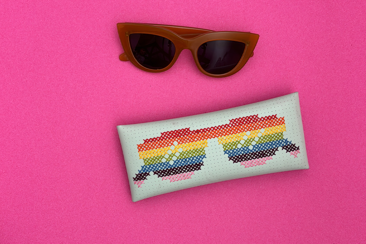 Stitch Pencil Case / Glasses Holder - Mint