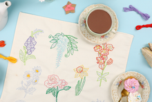 Stitch Your Flowers Tea Towel Embroidery Kit