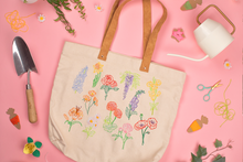 Stitch Your Flowers Tote Bag