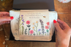 Stitch Your Flowers Zip Pouch - Embroidery Kit – Chasing Threads