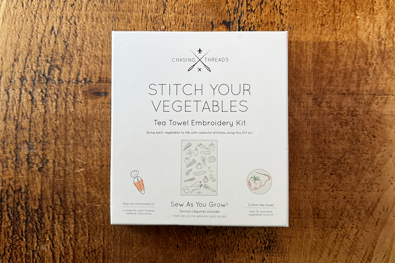 Stitch Your Vegetables Tea Towel
