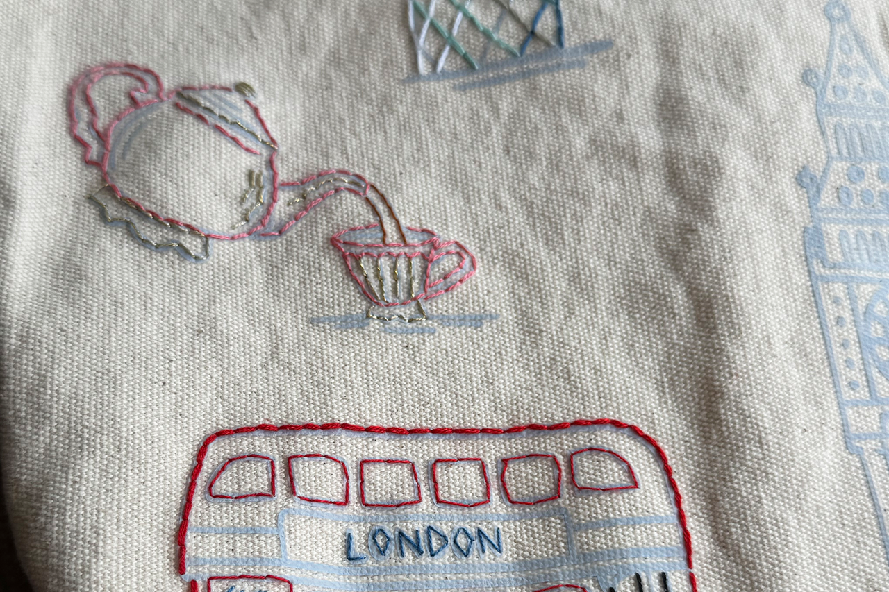 Stitch Your City - London Tote Bag Embroidery Kit