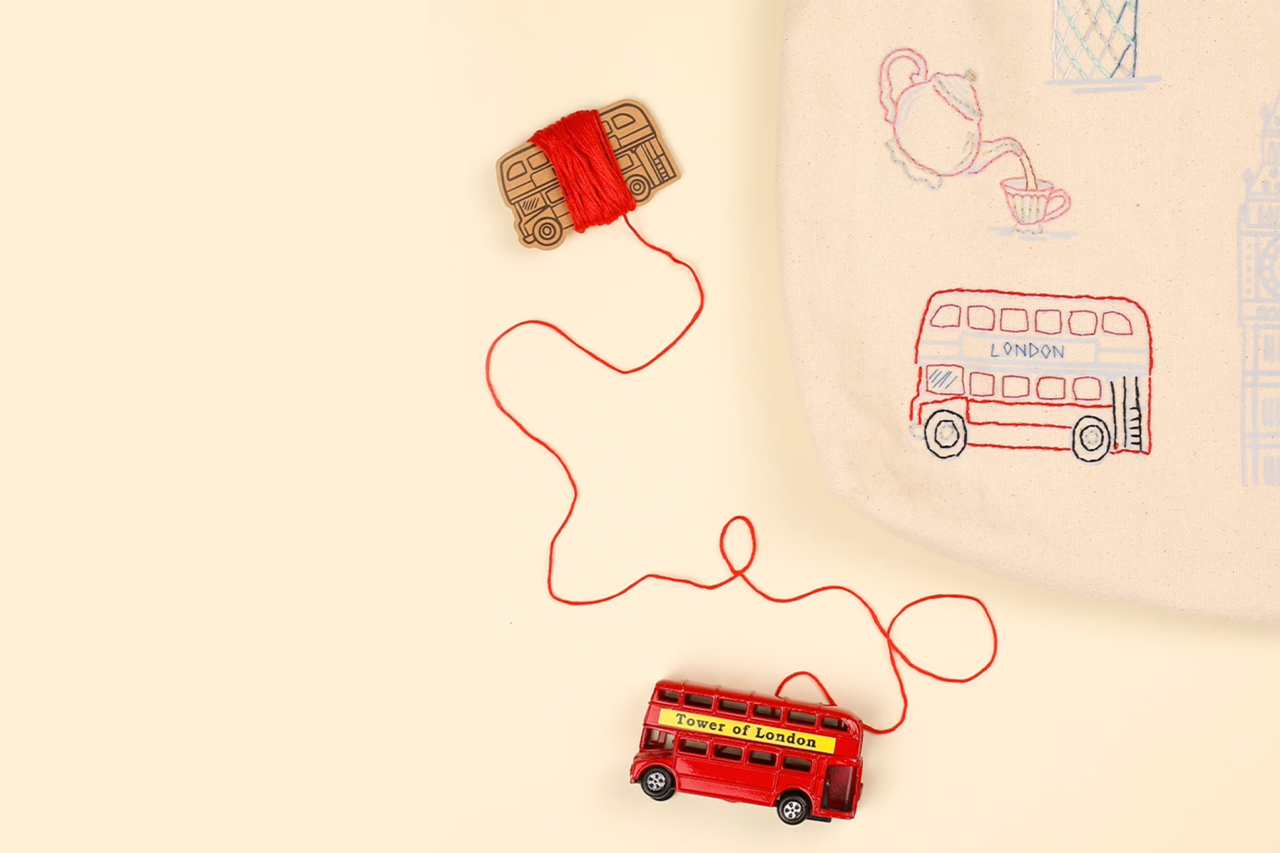 Stitch Your City - London Tote Bag Embroidery Kit