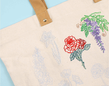Stitch Your Flowers Tote Bag