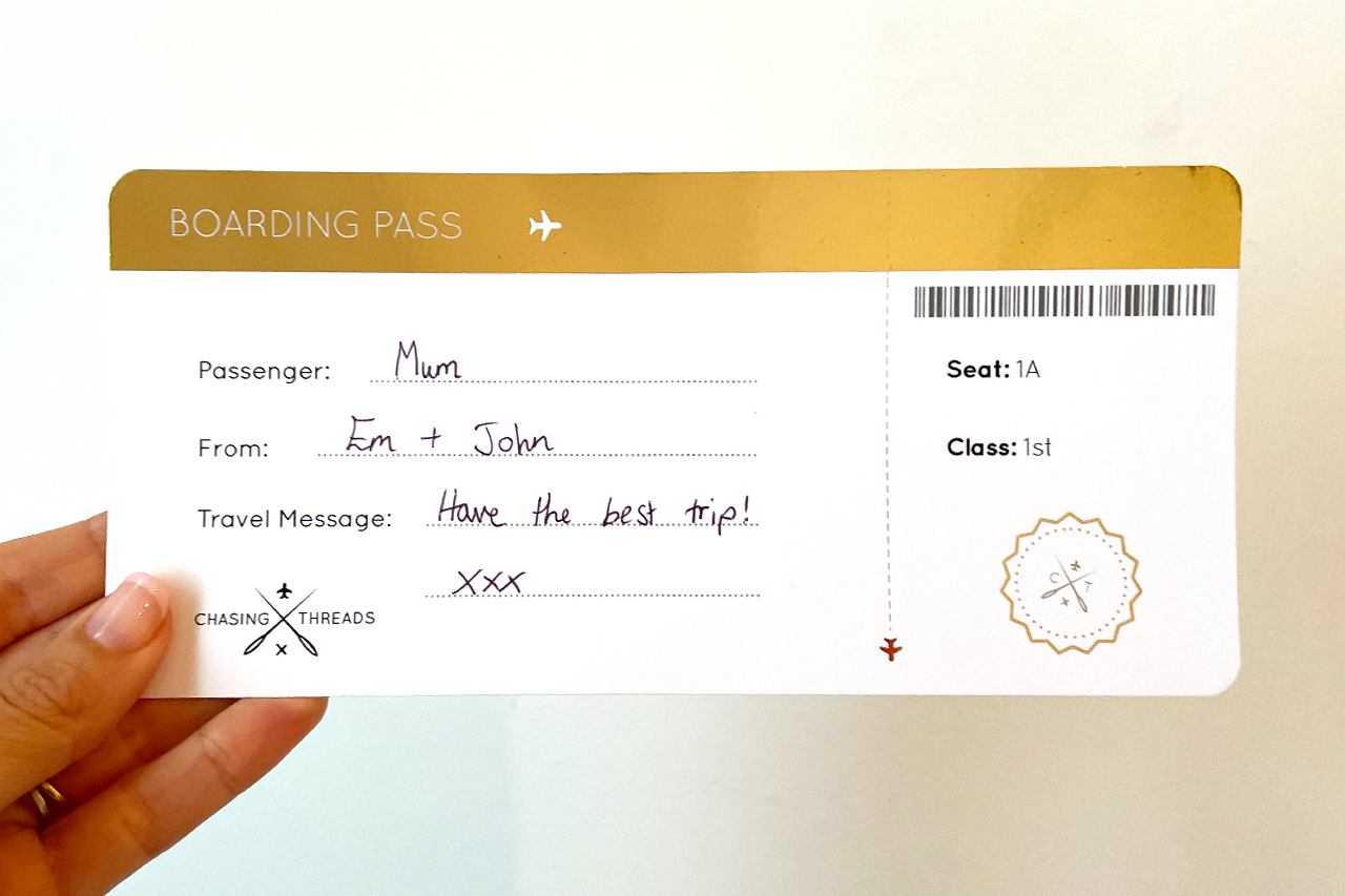 Boding Card Boarding Pass Gift Card – Chasing Threads
