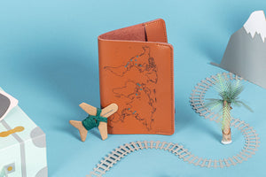 Stitch Passport Cover - Brown