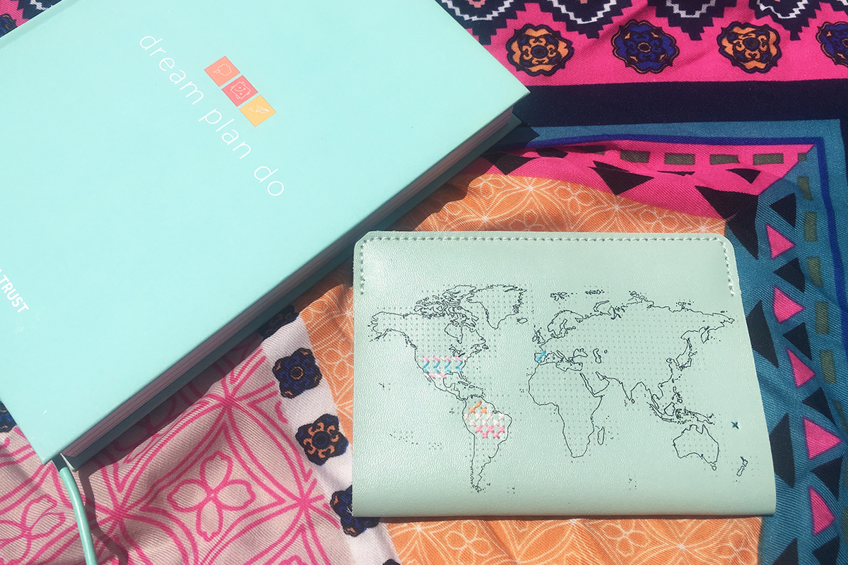 Stitch Your Travels Passport Cover - Mint