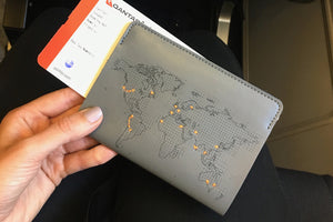 Show where you've travelled grey passport cover