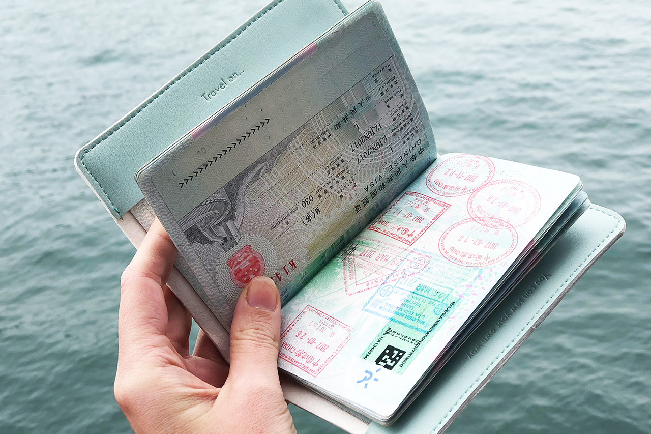 Stitch Your Travels Passport Cover - Mint